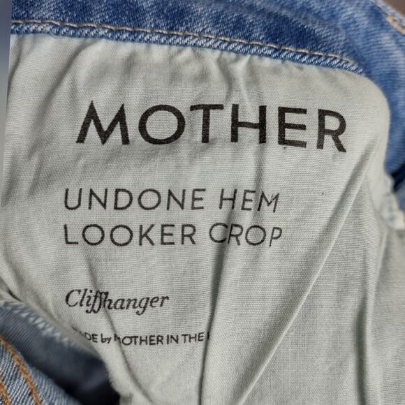 Mother Undone Hem Looker Jeans Crop in Cliffhanger Size 26 - Picture 4 of 16